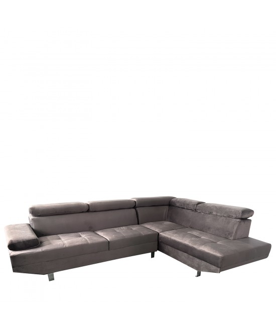 Καναπές Γωνιακός ArteLibre OZMA Γκρι Ύφασμα 254x160x70cm Καναπές Γωνιακός ArteLibre OZMA Γκρι Ύφασμα 254x160x70cm