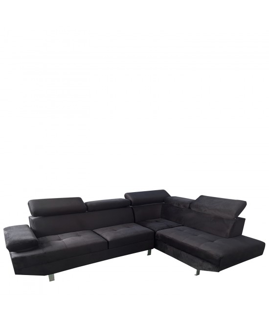 Καναπές Γωνιακός ArteLibre OZMA Μαύρο Ύφασμα 254x160x70cm Καναπές Γωνιακός ArteLibre OZMA Μαύρο Ύφασμα 254x160x70cm