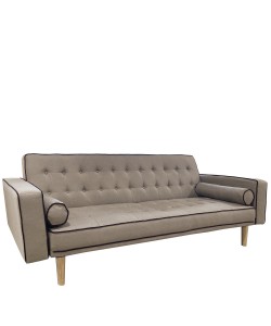 Καναπές Κρεβάτι Τριθέσιος ArteLibre AUBREY Καφέ Ύφασμα 224x88x84cm