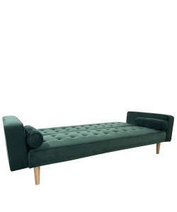 Καναπές Κρεβάτι Τριθέσιος ArteLibre AUBREY Πράσινο Ύφασμα 224x88x84cm