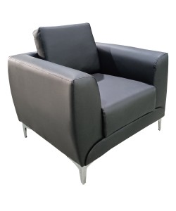 Πολυθρόνα ArteLibre ELFRIC Μαύρο PU 89x81x81cm