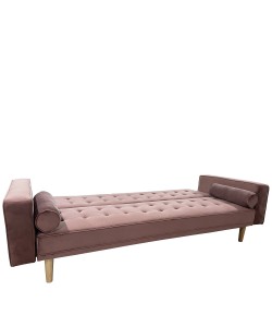 Καναπές Κρεβάτι Τριθέσιος ArteLibre AUBREY Σάπιο Μήλο Ύφασμα 224x88x84cm