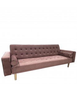 Καναπές Κρεβάτι Τριθέσιος ArteLibre AUBREY Σάπιο Μήλο Ύφασμα 224x88x84cm
