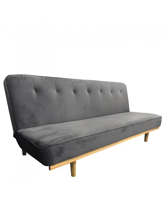 Καναπές Κρεβάτι Τριθέσιος ArteLibre CELESTE Γκρι Ύφασμα 193x85x88cm