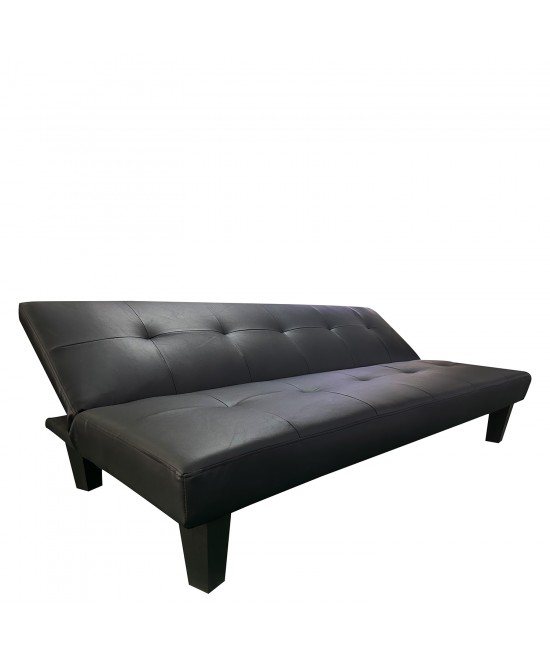 Καναπές Κρεβάτι Τριθέσιος ArteLibre NAHELE Μαύρο PU 179x82.5x78cm