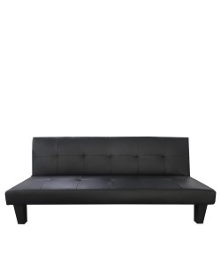 Καναπές Κρεβάτι Τριθέσιος ArteLibre NAHELE Μαύρο PU 179x82.5x78cm