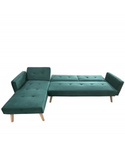 Καναπές Κρεβάτι Γωνιακός ArteLibre EMILIA Πράσινο Ύφασμα 267x153x85cm