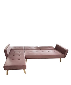 Καναπές Κρεβάτι Γωνιακός ArteLibre EMILIA Σάπιο Μήλο Ύφασμα 267x153x85cm