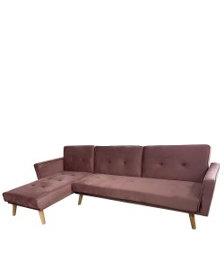 Καναπές Κρεβάτι Γωνιακός ArteLibre EMILIA Σάπιο Μήλο Ύφασμα 267x153x85cm