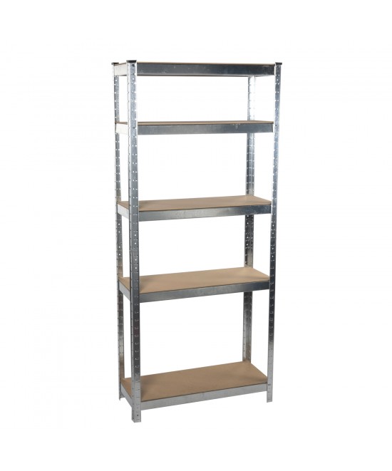 Ραφιέρα Βαρεώς Τύπου Ασημί/Φυσικό Μέταλλο/MDF 75x30x172cm