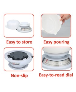 Ζυγαριά Κουζίνας 5kg Λευκή ALPINA