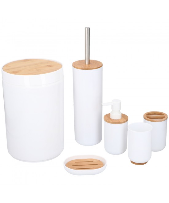 Σετ Μπάνιου και Τουαλέτας 6Τμχ Λευκό ALPINA