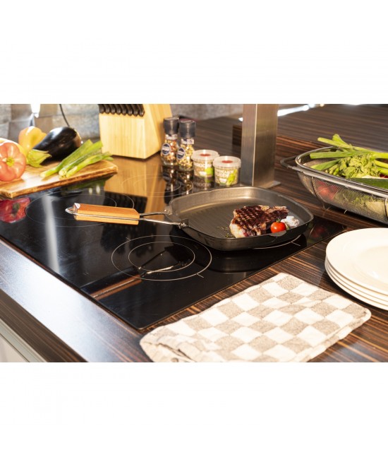 Τηγάνι Γκριλ με Αναδιπλούμενη Λαβή 24cm ALPINA