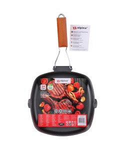 Τηγάνι Γκριλ με Αναδιπλούμενη Λαβή 24cm ALPINA