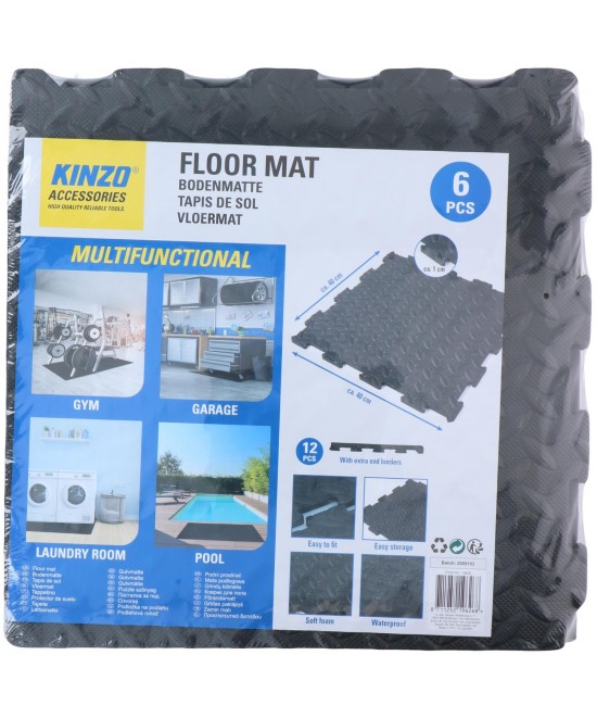 Σετ Δαπέδου 40x40x1cm 700g 6Τμχ KINZO