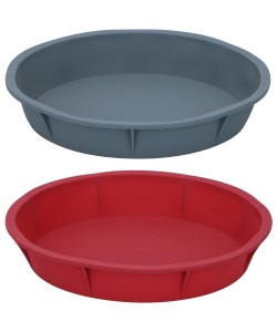 Στρογγυλή Φόρμα Κέικ Σιλικόνη Γκρι 24.5x4.5cm ALPINA Σε 2 Χρώματα