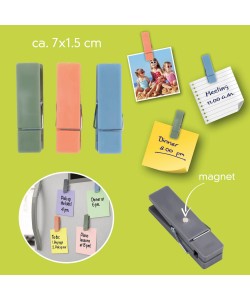 Μαγνητάκια Σημειώσεων Πολύχρωμα 7x1.5cm 4Τμχ