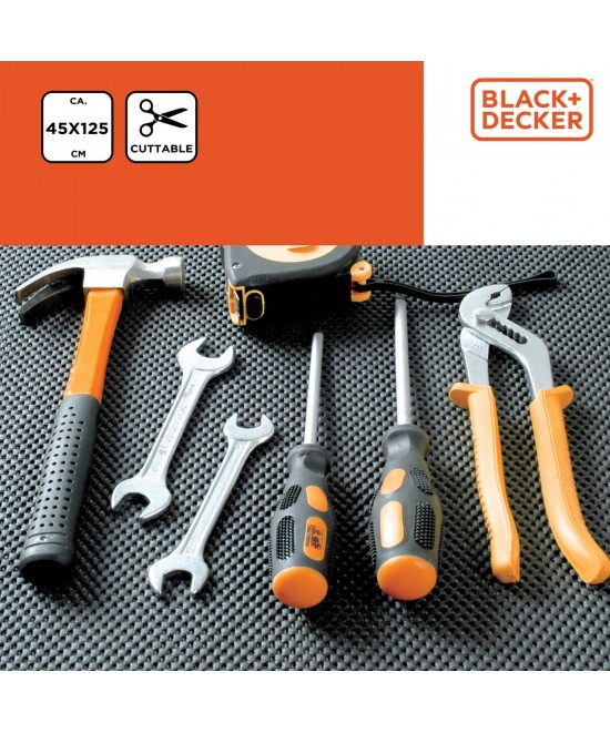 Χαλάκι Αντιολισθητικό Γκρι/Μαύρο 45x125cm PVC BLACK+DECKER 2Τμχ Χαλάκι Αντιολισθητικό Γκρι/Μαύρο 45x125cm PVC BLACK+DECKER 2Τμχ