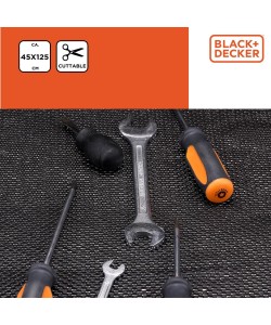 Χαλάκι Αντιολισθητικό Γκρι/Μαύρο 45x125cm PVC BLACK+DECKER 2Τμχ