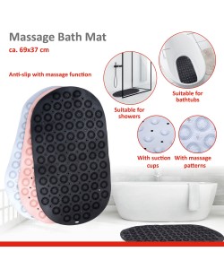 Χαλάκι Μπάνιου Μασάζ 69x37cm 3 Χρώματα