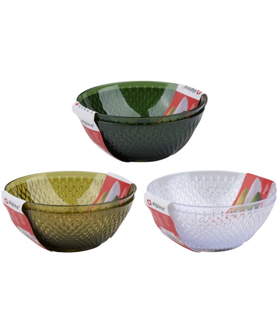 Μπολ Διάφανα/Πράσινα/Χρυσά 14.5cm 2Τμχ ALPINA
