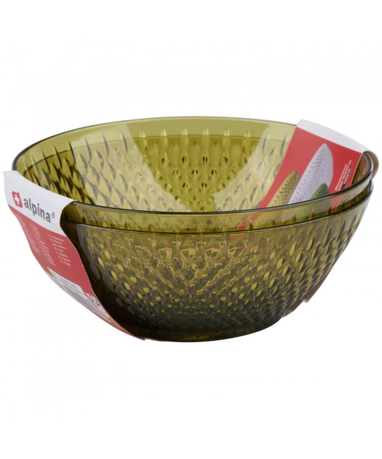 Μπολ Διάφανα/Πράσινα/Χρυσά 14.5cm 2Τμχ ALPINA