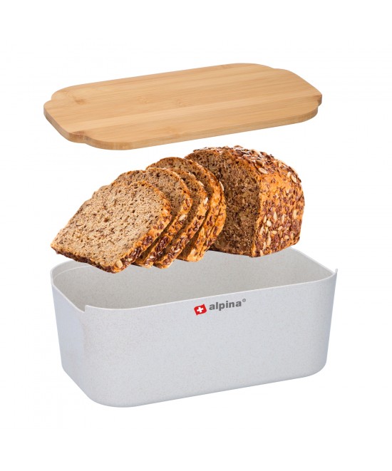 Ψωμιέρα Με Καπάκι Μπαμπού 650gr ALPINA