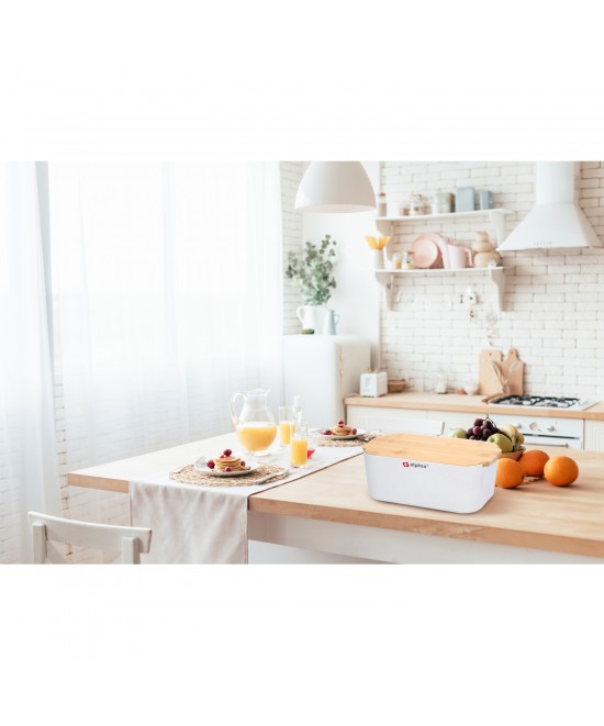 Ψωμιέρα Με Καπάκι Μπαμπού 650gr ALPINA