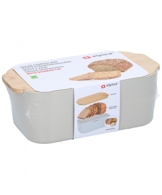 Ψωμιέρα Με Καπάκι Μπαμπού 650gr ALPINA