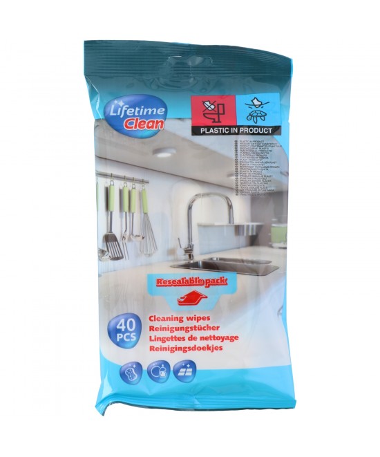 Υγρά Μαντηλάκια Καθαρισμού 40Τμχ Lifetime Clean Υγρά Μαντηλάκια Καθαρισμού 40Τμχ Lifetime Clean