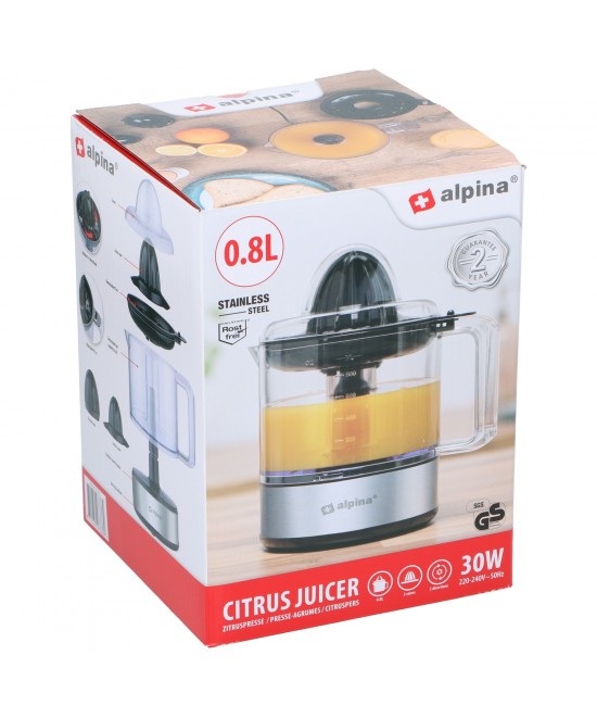 Στίφτης Εσπεριδοειδών 800ml 30W Ανοξείδωτος ALPINA