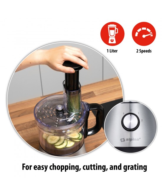 Επεξεργαστής Τροφίμων 1L 500W ALPINA Επεξεργαστής Τροφίμων 1L 500W ALPINA