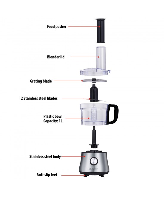 Επεξεργαστής Τροφίμων 1L 500W ALPINA Επεξεργαστής Τροφίμων 1L 500W ALPINA