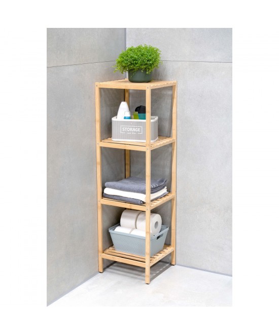 Ράφι Μπάνιου 4 Επιπέδων Μπαμπού ALPINA Ράφι Μπάνιου 4 Επιπέδων Μπαμπού ALPINA