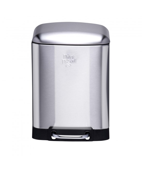 Κάδος Απορριμάτων 6lt Soft Close Ασημί DIRT DEVIL