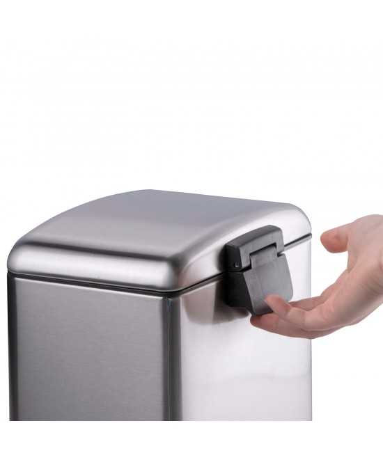 Κάδος Απορριμάτων 6lt Soft Close Ασημί DIRT DEVIL