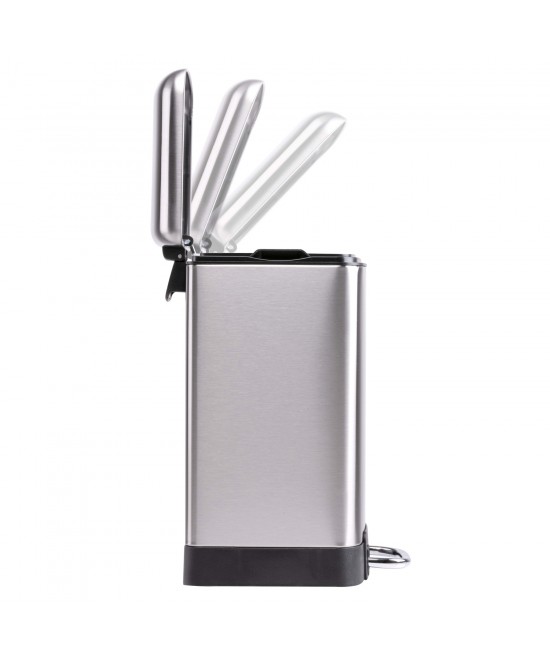 Κάδος Απορριμάτων 6lt Soft Close Ασημί DIRT DEVIL