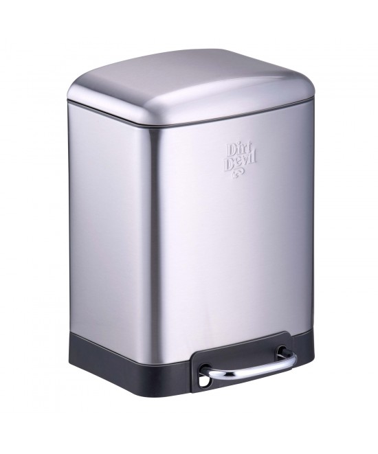 Κάδος Απορριμάτων 6lt Soft Close Ασημί DIRT DEVIL