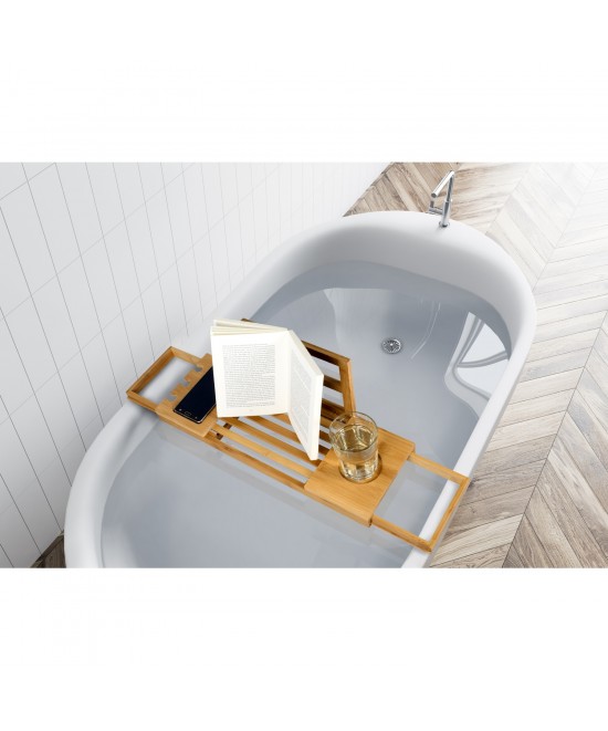 Ράφι Μπάνιου Επεκτάσιμο 50-92x18x4cm Μπαμπού