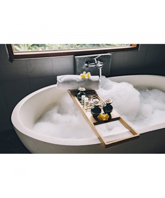 Ράφι Μπάνιου Επεκτάσιμο 50-92x18x4cm Μπαμπού