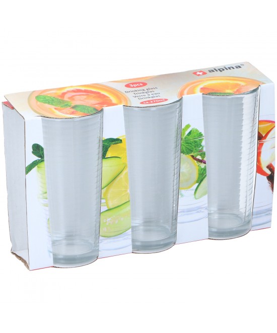 Ποτήρια Ποτού 270ml 3Τμχ ALPINA Ποτήρια Ποτού 270ml 3Τμχ ALPINA