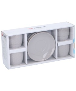 Σετ Φλιτζάνι & Πιατάκι 8Τμχ Σε 4 Χρώματα Espresso