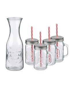 Σετ Καράφα 1L και Ποτήρια 420ml 4Τμχ ALPINA