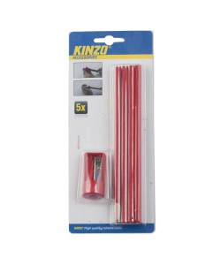 Σετ Μολύβια Μαραγκού Με Ξύστρα 5Τμχ KINZO