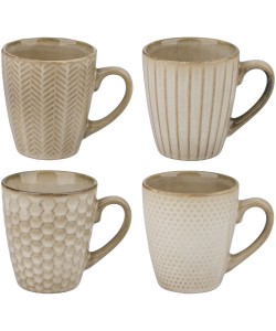 Κούπα Reactive Glaze Μπεζ Σε 4 Σχέδια