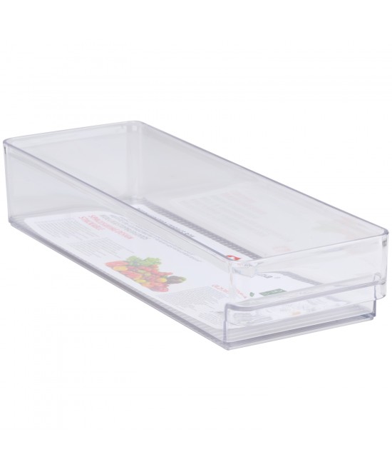 Δοχείο Αποθήκευσης Ψυγείου Διαφανές Πλαστικό 29.7x9.5x5cm