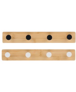 Κρεμάστρα Τοίχου 4 Θέσεων Αυτοκόλλητη Μπαμπού Σε 2 Χρώματα