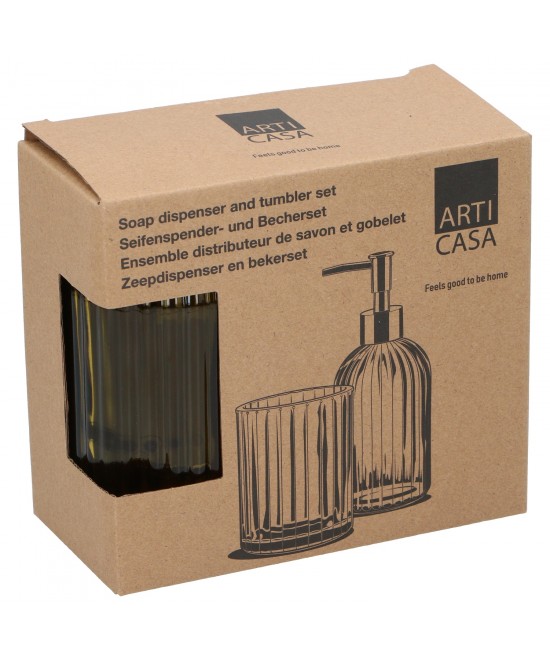 Σετ Διανομέας Σαπουνιού και Ποτήρι ARTI CASA Σετ Διανομέας Σαπουνιού και Ποτήρι ARTI CASA