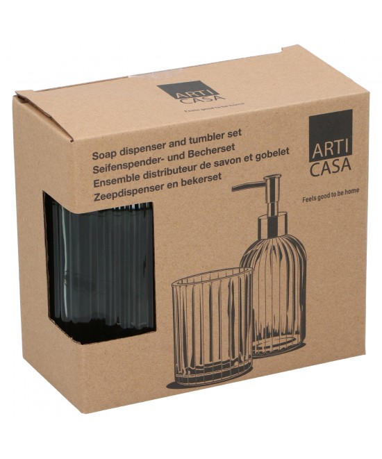 Σετ Διανομέας Σαπουνιού και Ποτήρι ARTI CASA Σετ Διανομέας Σαπουνιού και Ποτήρι ARTI CASA