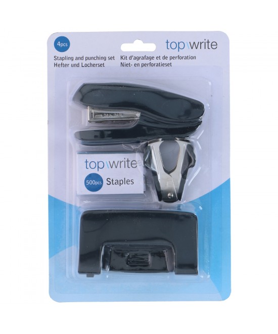 Σετ Συρραφής και Διάτρησης Μαύρο/Μέντα Πλαστικό/Μέταλλο 4Τμχ Σετ Συρραφής και Διάτρησης Μαύρο/Μέντα Πλαστικό/Μέταλλο 4Τμχ